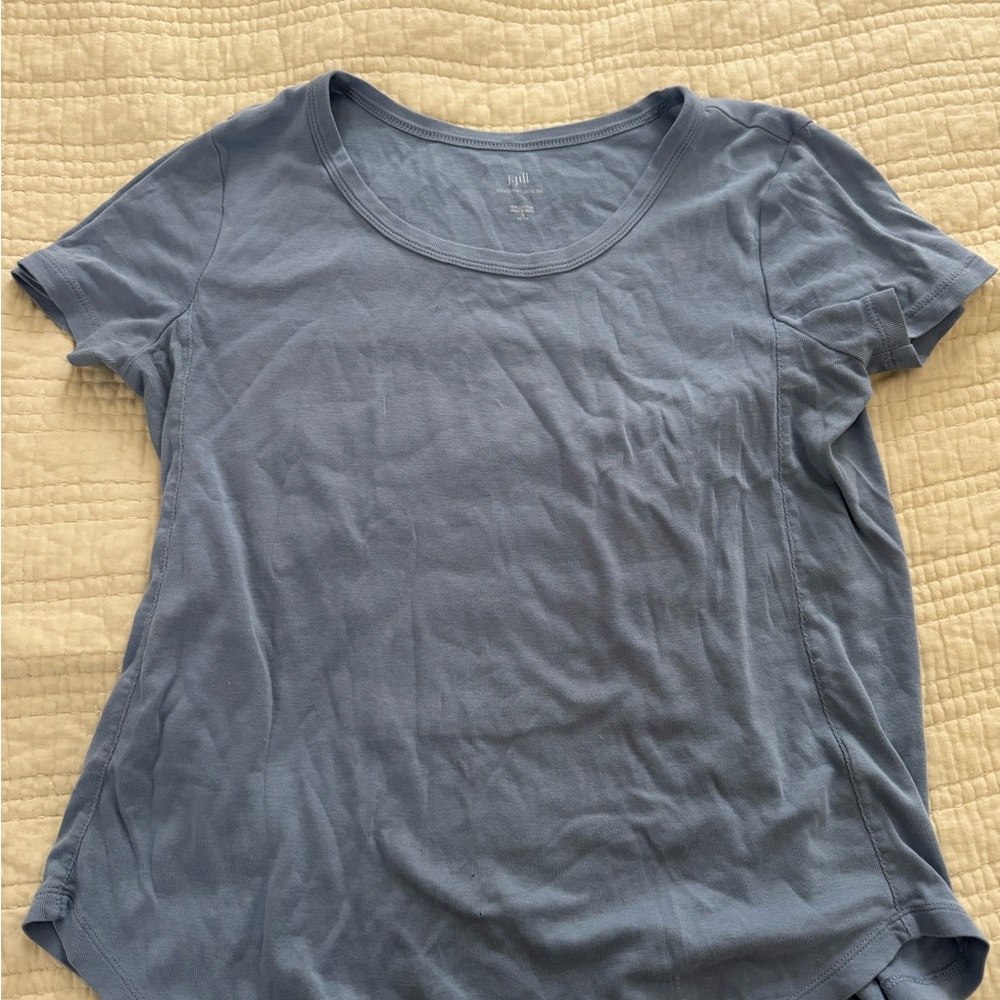 J. Jill Soft Blue Short Sleeve Tee